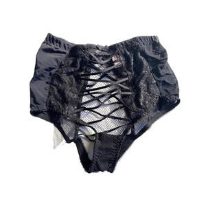 NWOT Agent Provocateur Black High Waisted Mesh Lace Panties Sz 1